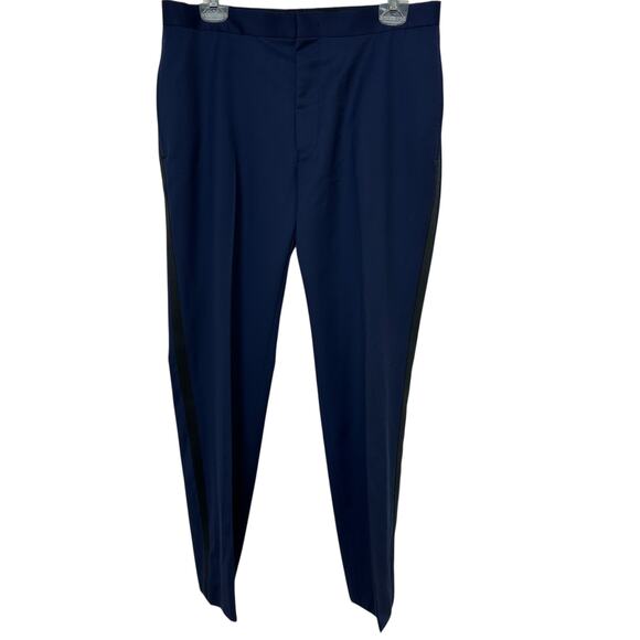 Calvin Klein Tuxedo Suit Navy Blue Black Extreme Slim Fit Jacket Pants 40S 34S - Picture 13 of 16